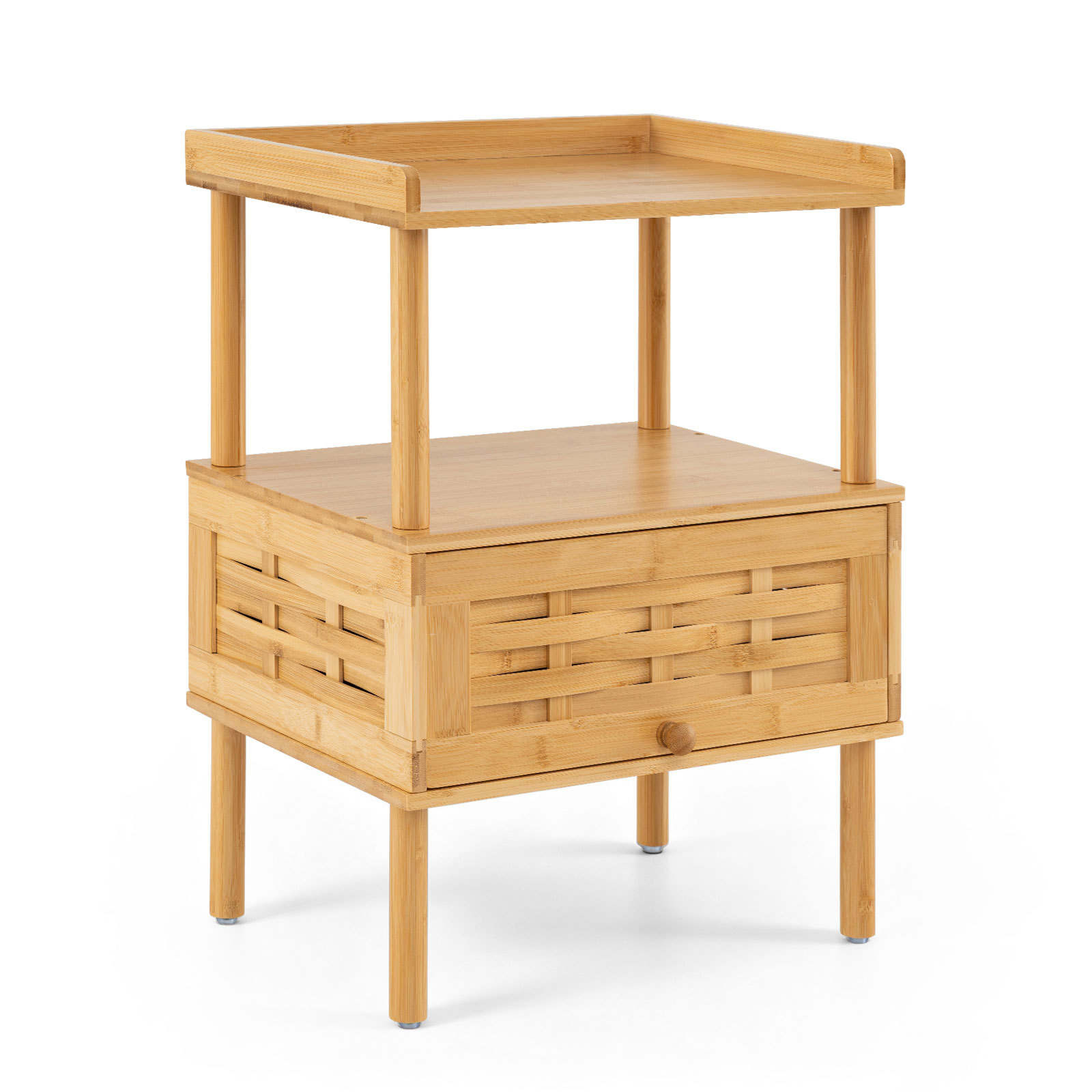 Costway, table de chevet en bois massif, photo du marchand