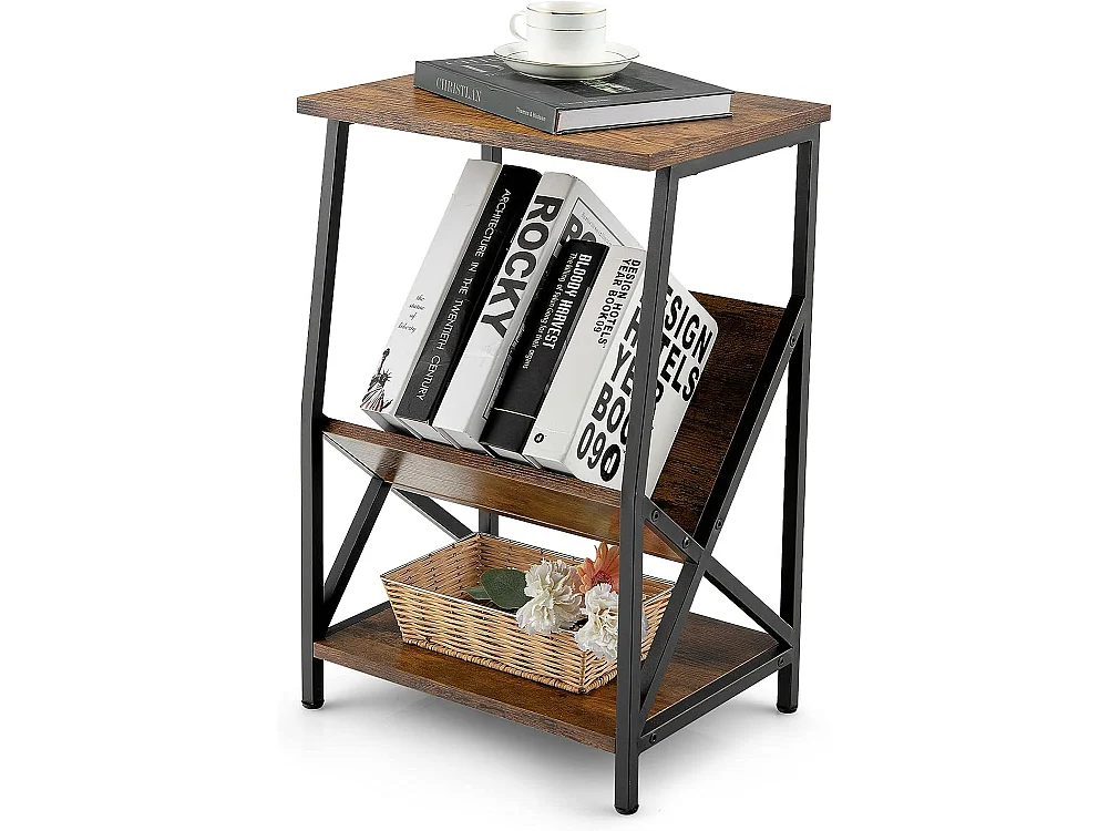 Vente-unique, table d’appoint en bois, photo du marchand