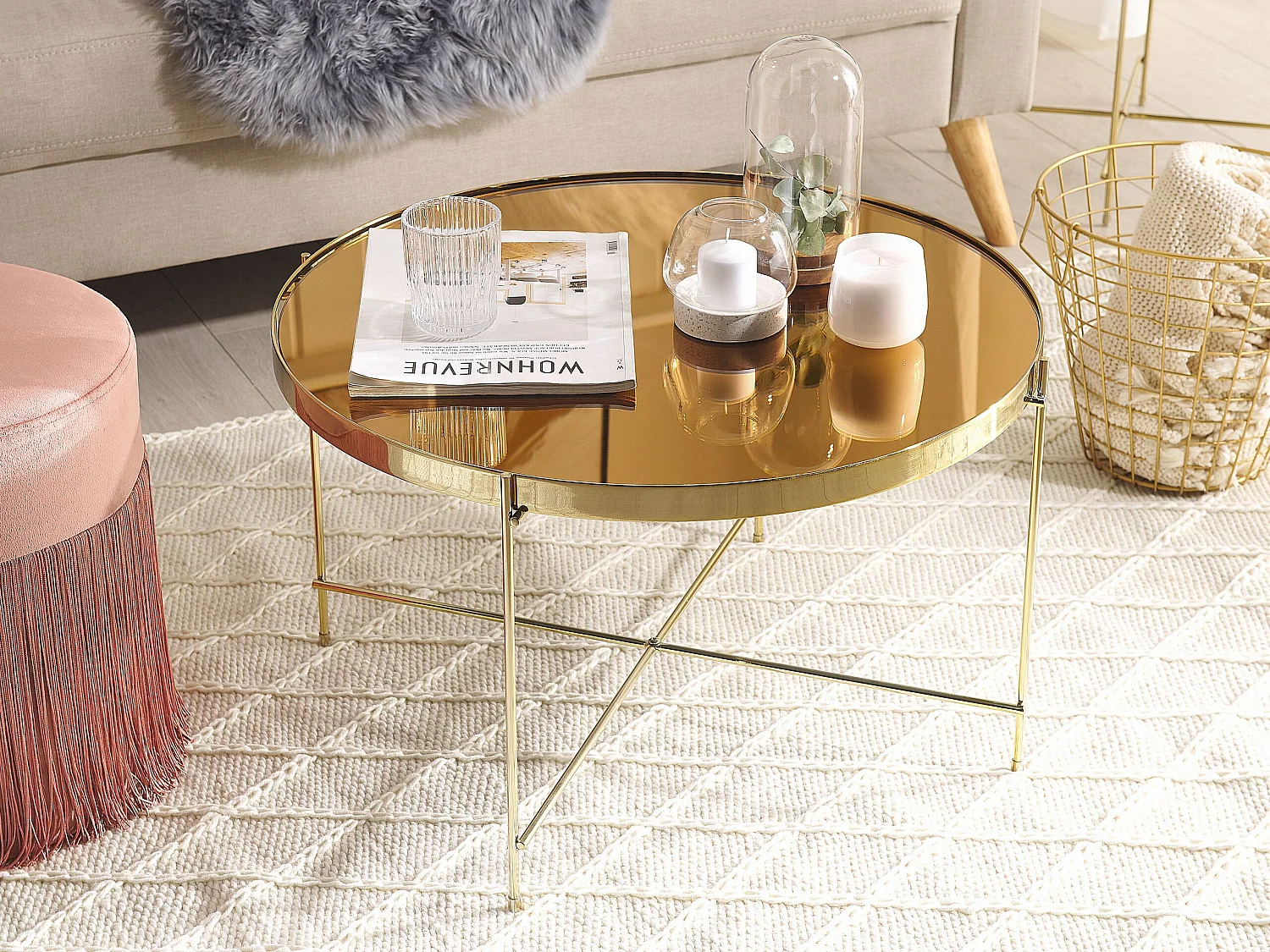 Beliani Lucea, table d’appoint en verre, photo du marchand