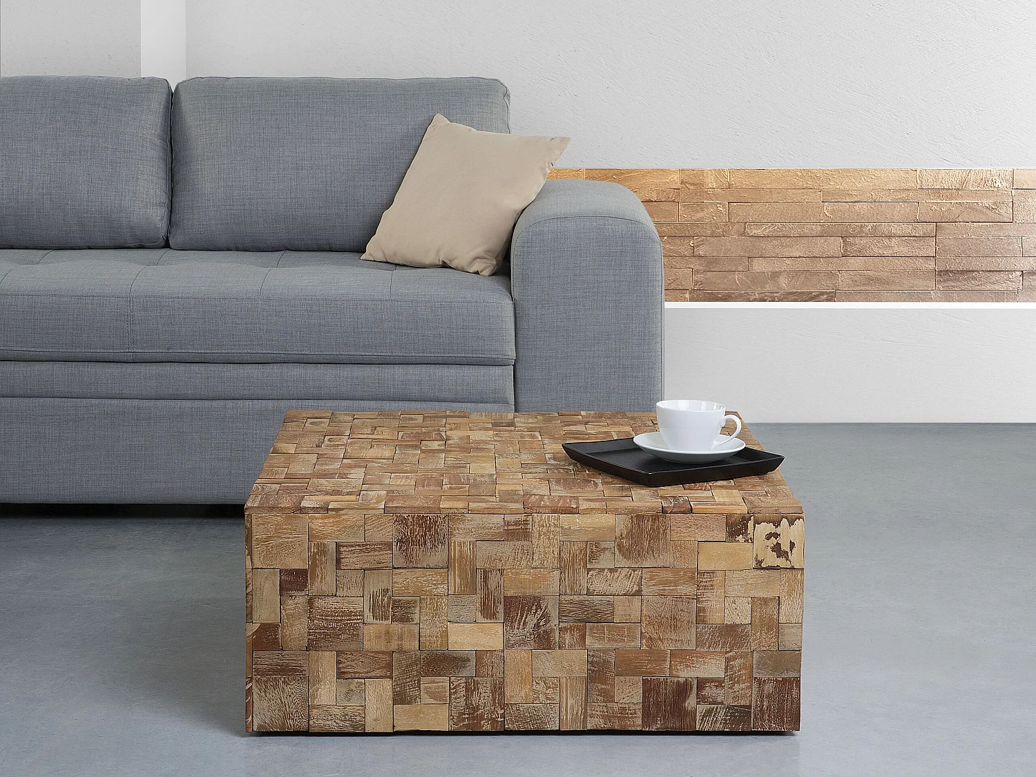 Beliani Gambo, table basse en bois massif, photo du marchand