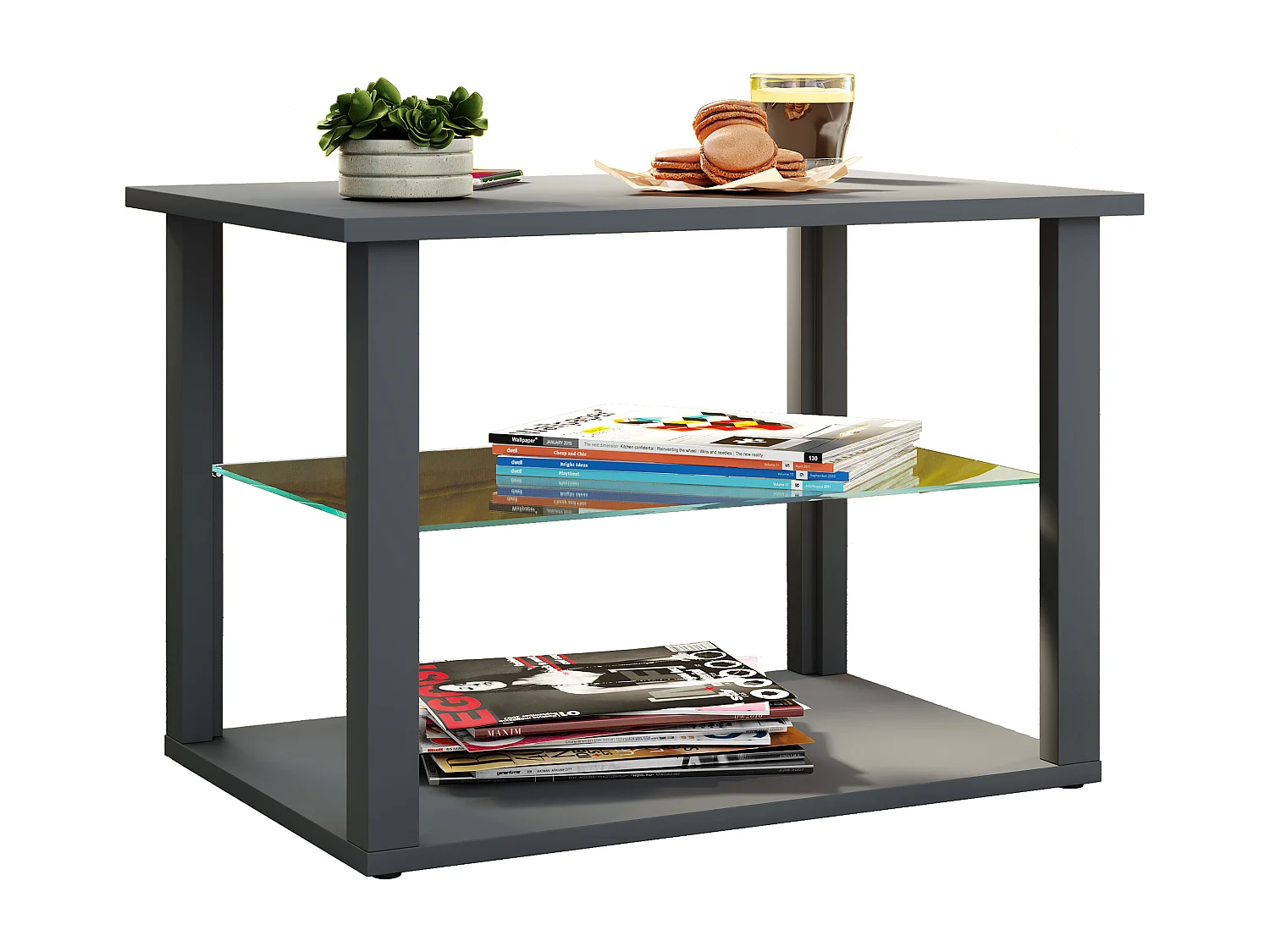 VCM, table basse en verre, photo du marchand
