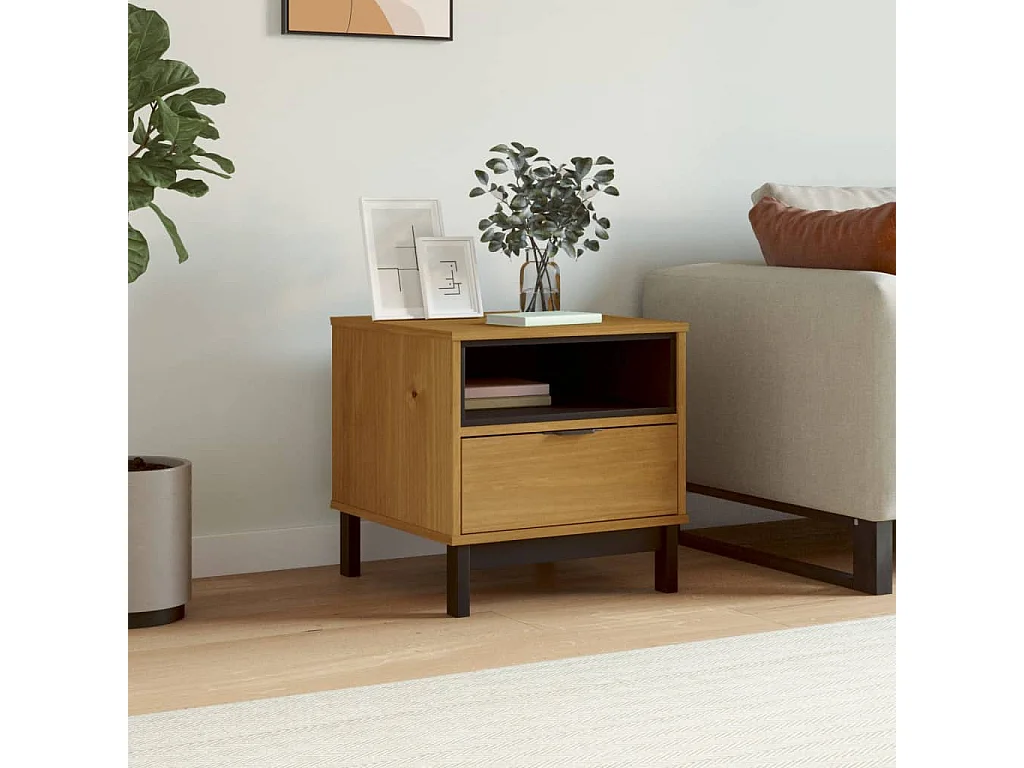 Clicnbuy Flam, table d’appoint en bois, photo du marchand