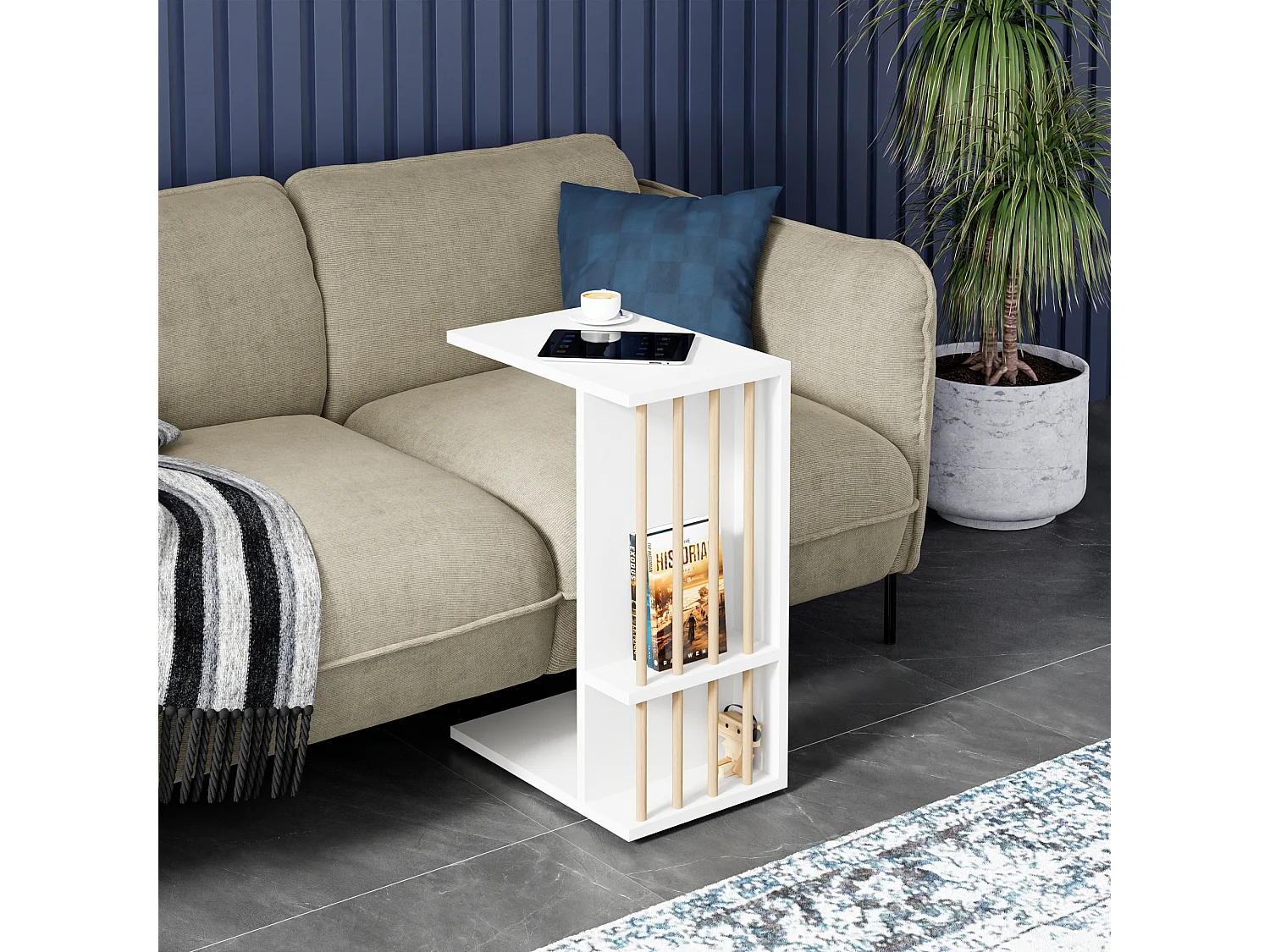 en.casa, table d’appoint en panneau, photo du marchand