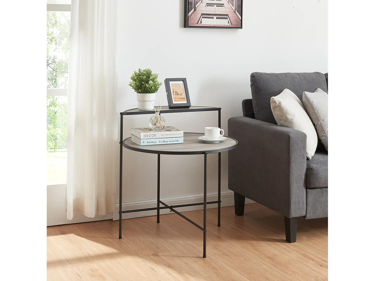 en.casa, table d’appoint en métal, photo du marchand