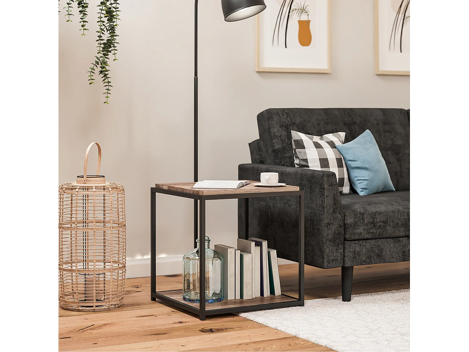 Dorel Home, table d’appoint en bois, photo du marchand