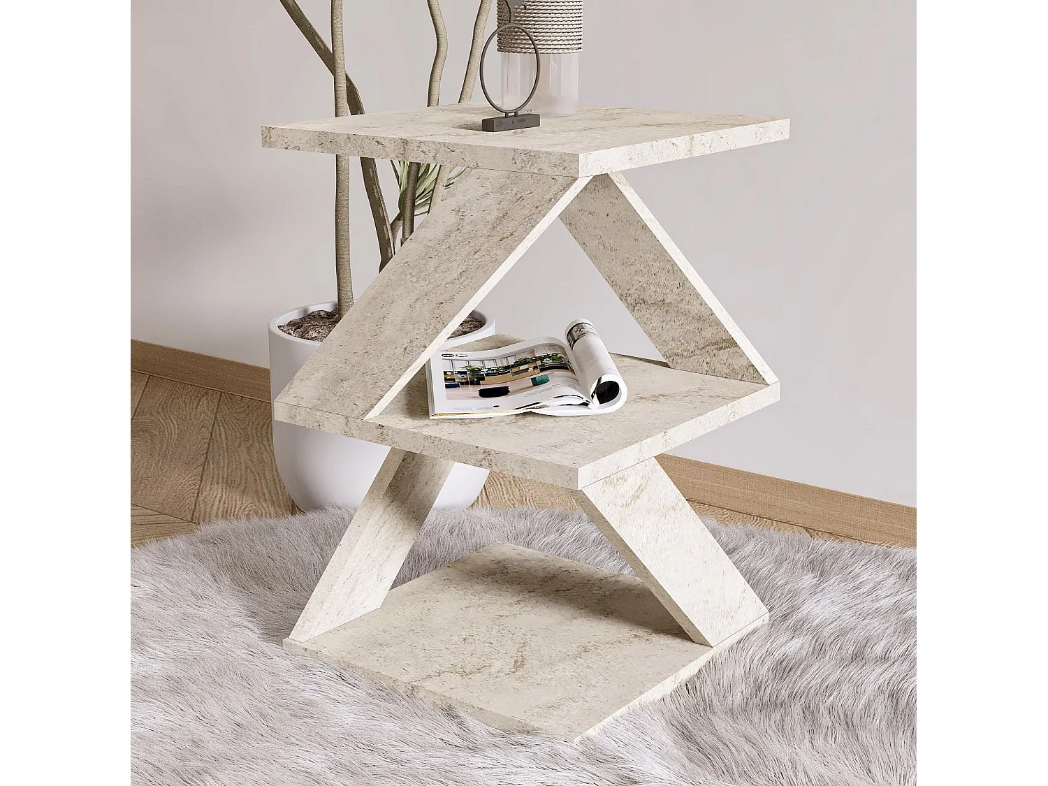 Hanah Home Albeni, table d’appoint en panneau, photo du marchand